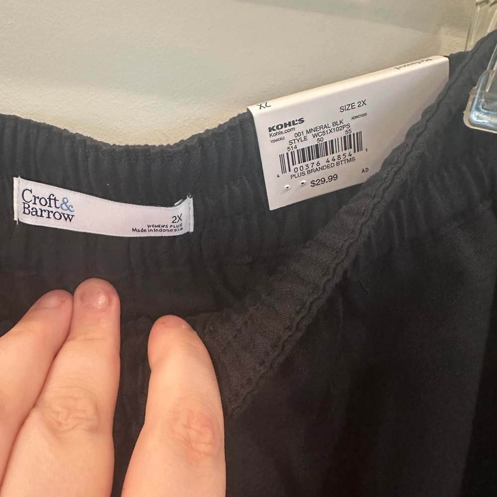 Croft & Barrow Charcoal Straight Leg Pants - Picture 3 of 7